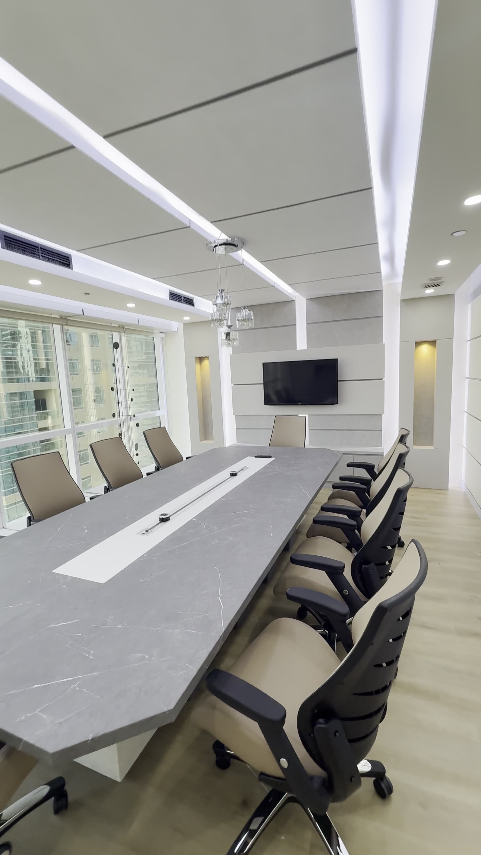 Corporate boardroom fit-out with custom joinery
