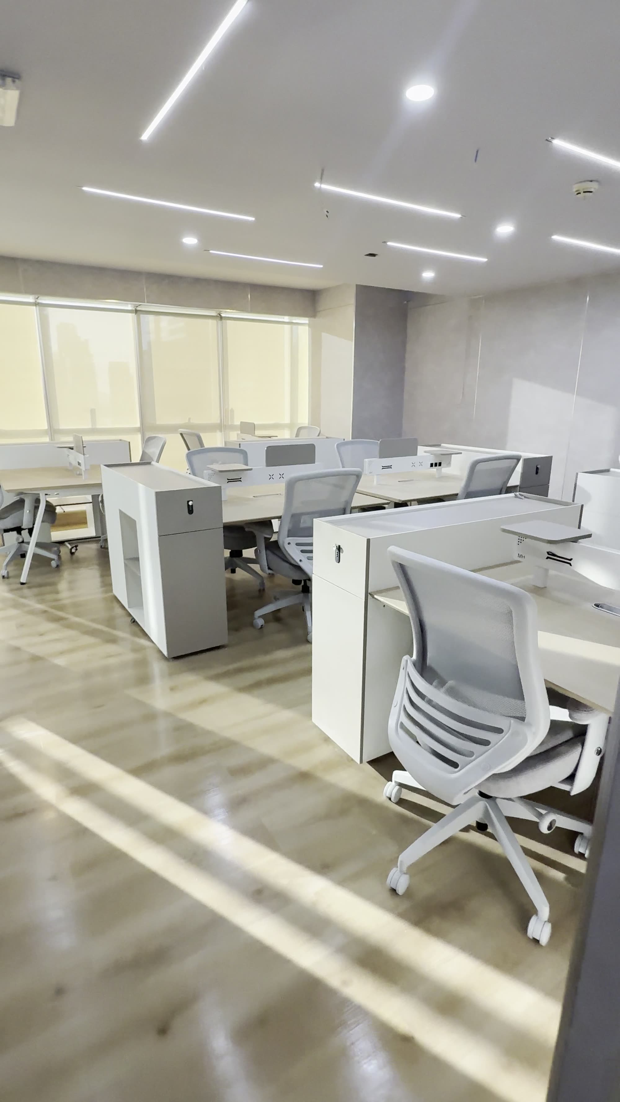 Office fit-out corridor and workstations